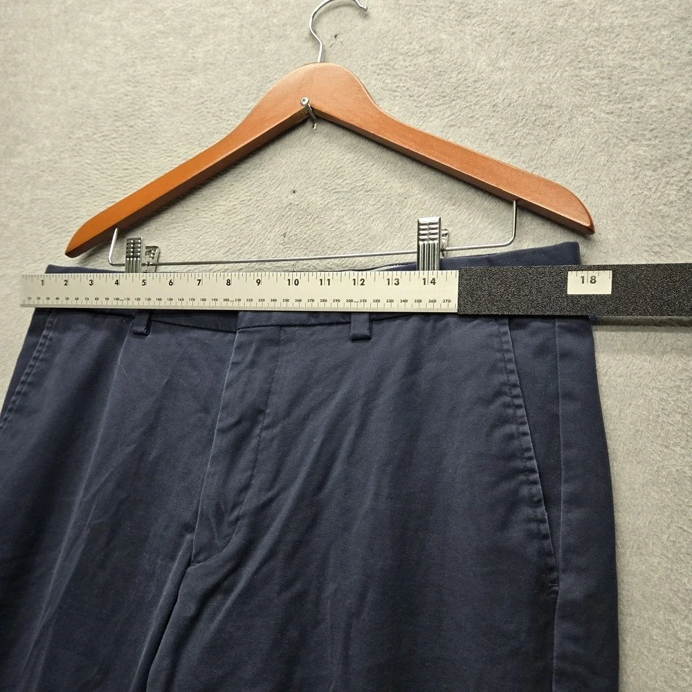 Banana Republic Men Pants 34X32 Navy Chino Twill Aiden Button 30